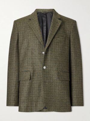Morris Houndstooth Wool Suit Jacket