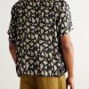 Paper Hat Camp-Collar Printed Satin Shirt - BK Paper Hat Camp-Collar Printed Satin Shirt - BK