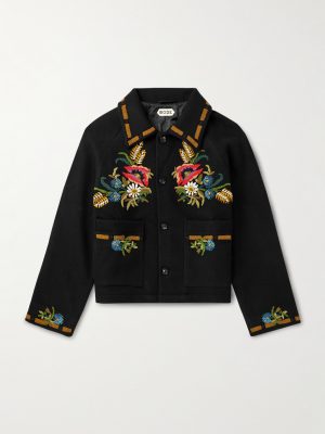 Aquitaine Beaded Wool Jacket Aquitaine Beaded Wool Jacket