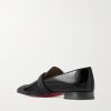 Dandydeco Grosgrain-Trimmed Patent-Leather Loafers - BK Dandydeco Grosgrain-Trimmed Patent-Leather Loafers - BK