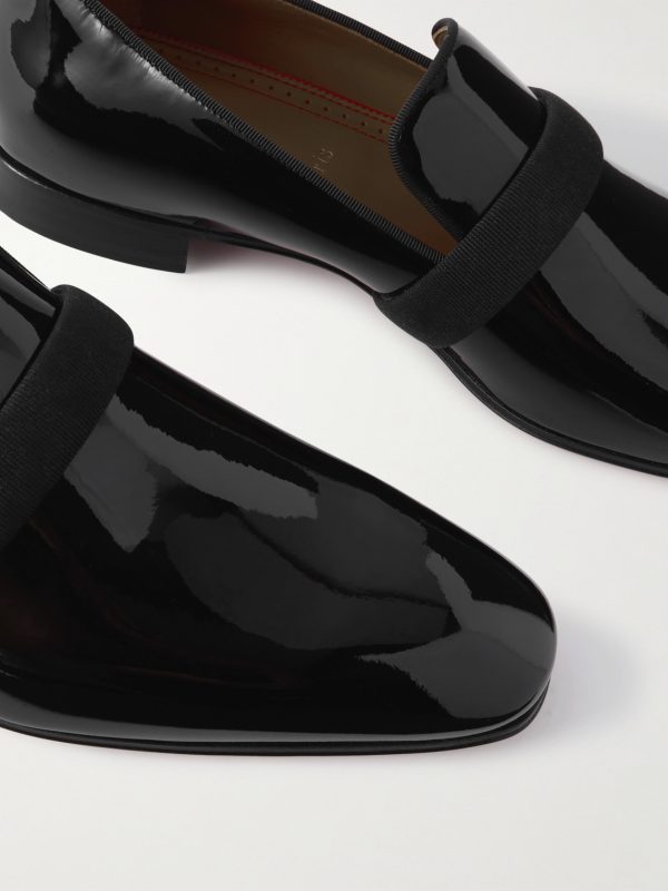 Dandydeco Grosgrain-Trimmed Patent-Leather Loafers - CU Dandydeco Grosgrain-Trimmed Patent-Leather Loafers - CU