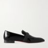 Dandydeco Grosgrain-Trimmed Patent-Leather Loafers Dandydeco Grosgrain-Trimmed Patent-Leather Loafers