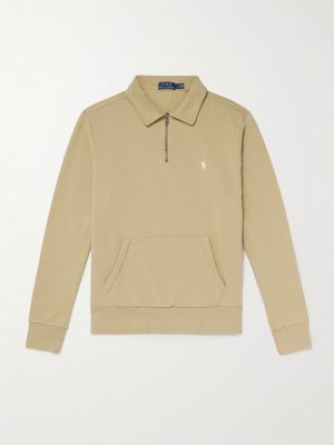 Logo-Embroidered Cotton-Jersey Half-Zip Sweatshirt Logo-Embroidered Cotton-Jersey Half-Zip Sweatshirt