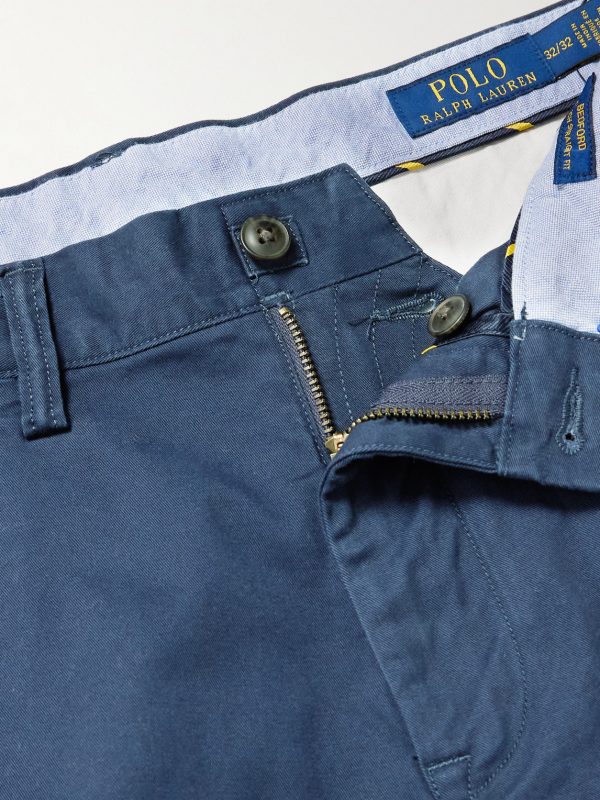 Bedford Straight-Leg Cotton-Blend Twill Trousers - E1