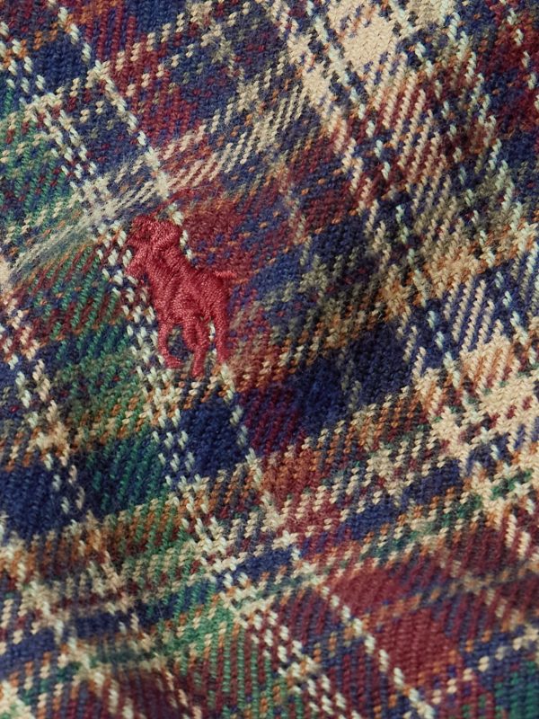 Button-Down Collar Logo-Embroidered Checked Cotton Shirt - CU Button-Down Collar Logo-Embroidered Checked Cotton Shirt - CU