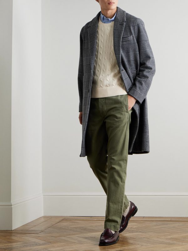 Logo-Embroidered Cable-Knit Cotton Vest - OU