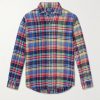 Checked Cotton-Flannel Shirt