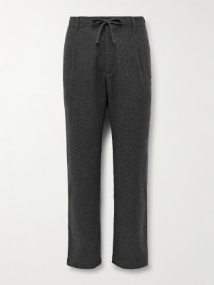Tanker Straight-Leg Wool-Blend Drawstring Trousers