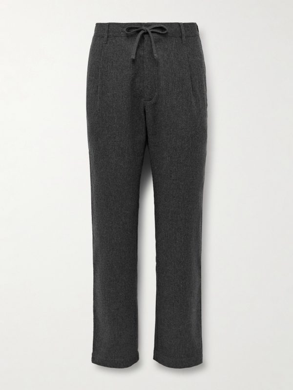 Tanker Straight-Leg Wool-Blend Drawstring Trousers Tanker Straight-Leg Wool-Blend Drawstring Trousers