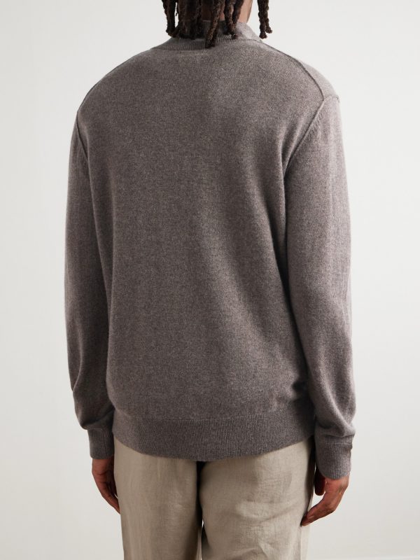 Wool and Cashmere-Blend Half-Zip Sweater - BK