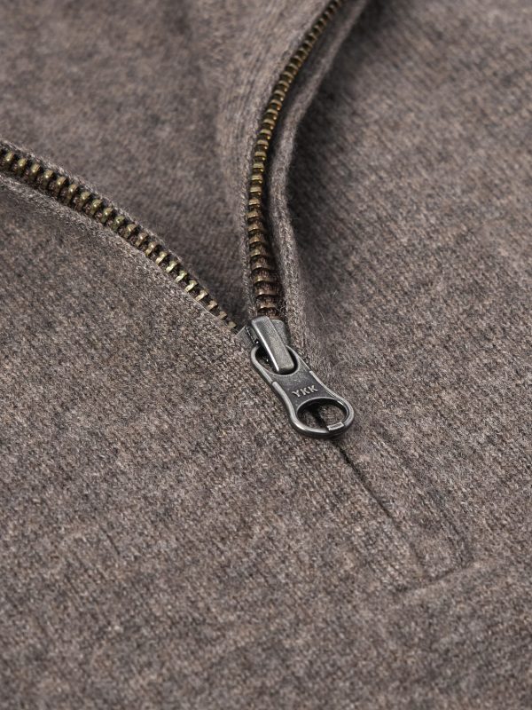 Wool and Cashmere-Blend Half-Zip Sweater - CU