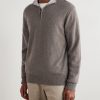 Wool and Cashmere-Blend Half-Zip Sweater - FR