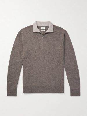 Wool and Cashmere-Blend Half-Zip Sweater Wool and Cashmere-Blend Half-Zip Sweater