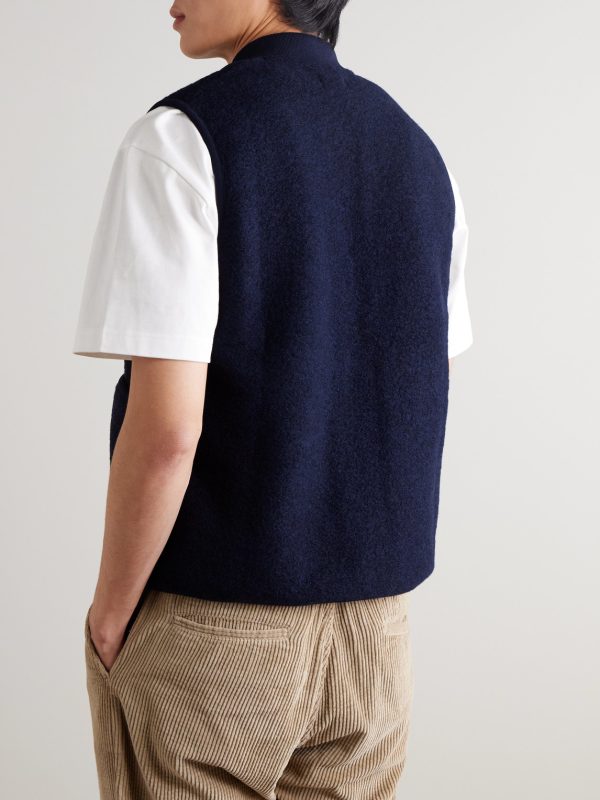 Boiled Wool-Blend Gilet - BK