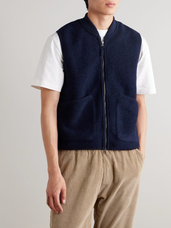 Boiled Wool-Blend Gilet - FR