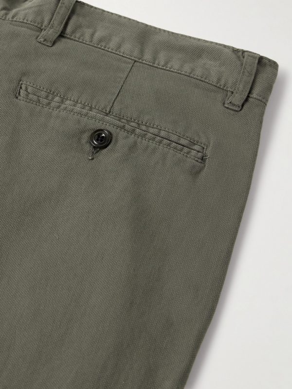 Tyron Slim-Fit Straight-Leg Cotton-Blend Trousers - CU
