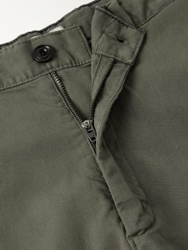 Tyron Slim-Fit Straight-Leg Cotton-Blend Trousers - E1
