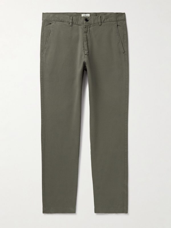 Tyron Slim-Fit Straight-Leg Cotton-Blend Trousers