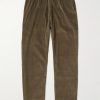 Joggy Straight-Leg Cotton-Corduroy Drawstring Trousers
