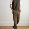 Joggy Straight-Leg Cotton-Corduroy Drawstring Trousers - OU