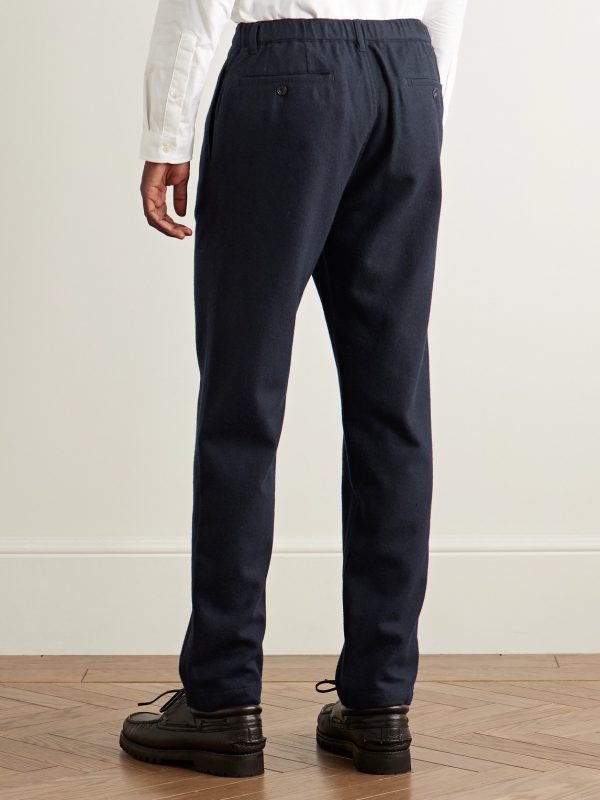 Tanker Straight-Leg Wool-Blend Drawstring Trousers - BK