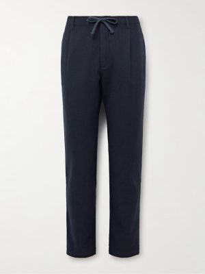 Tanker Straight-Leg Wool-Blend Drawstring Trousers