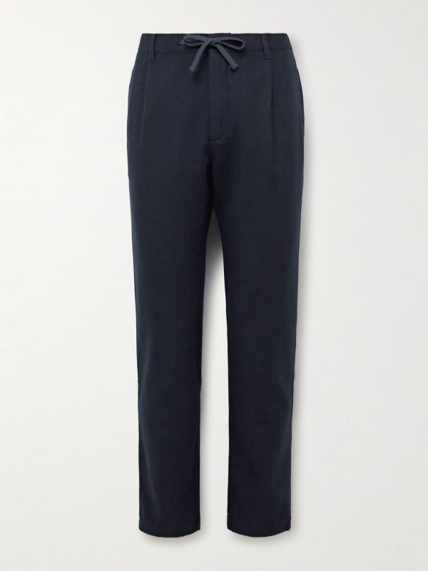 Tanker Straight-Leg Wool-Blend Drawstring Trousers