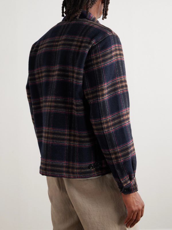 Dave Checked Double-Faced Recycled Wool-Blend Jacket - BK Dave Checked Double-Faced Recycled Wool-Blend Jacket - BK
