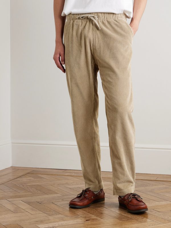 Joggy Straight-Leg Cotton-Corduroy Drawstring Trousers - FR Joggy Straight-Leg Cotton-Corduroy Drawstring Trousers - FR