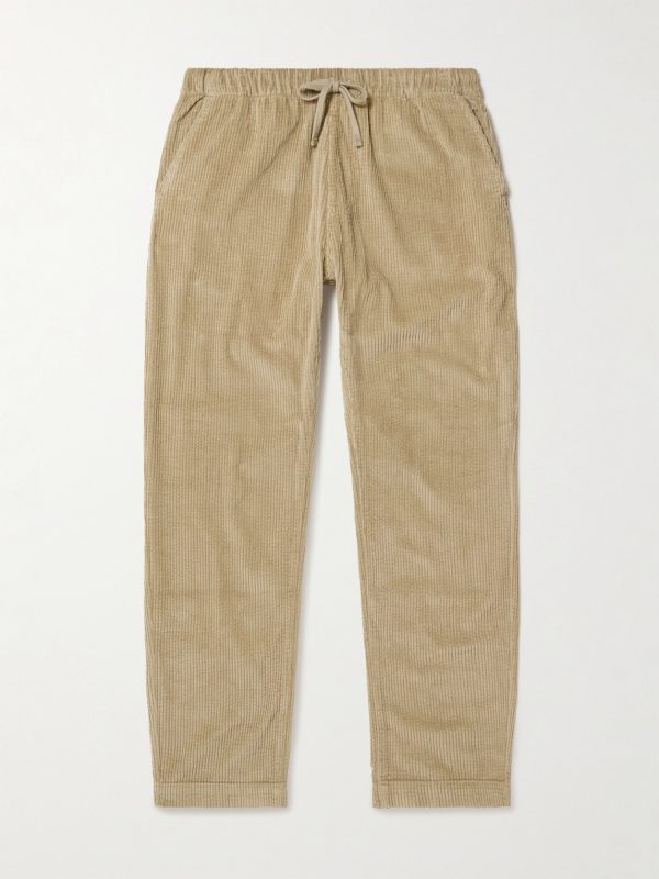 Joggy Straight-Leg Cotton-Corduroy Drawstring Trousers Joggy Straight-Leg Cotton-Corduroy Drawstring Trousers