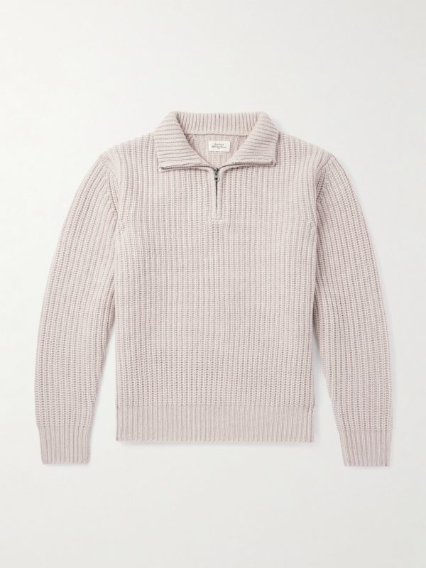 Ribbed Wool Half-Zip Sweater Ribbed Wool Half-Zip Sweater