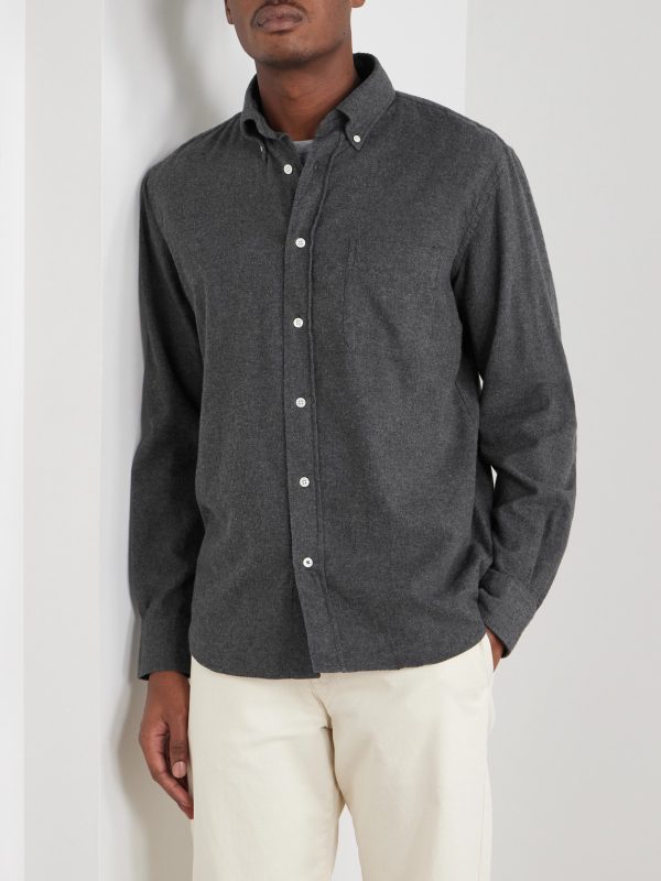 Pitt Button-Down Collar Cotton-Flannel Shirt - FR Pitt Button-Down Collar Cotton-Flannel Shirt - FR