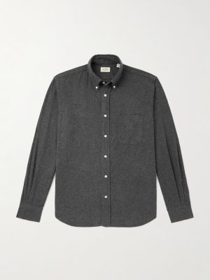Pitt Button-Down Collar Cotton-Flannel Shirt