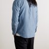 Button-Down Collar Cotton-Chambray Shirt - BK Button-Down Collar Cotton-Chambray Shirt - BK