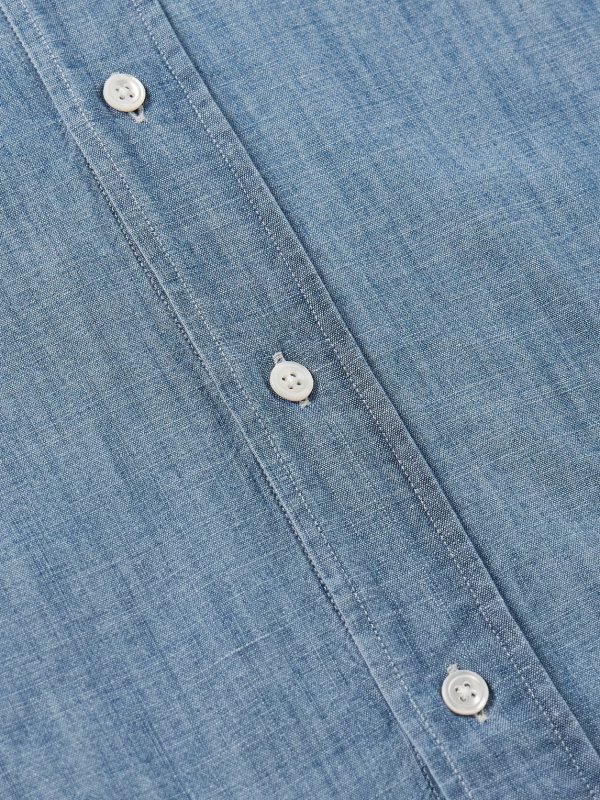 Button-Down Collar Cotton-Chambray Shirt - CU Button-Down Collar Cotton-Chambray Shirt - CU
