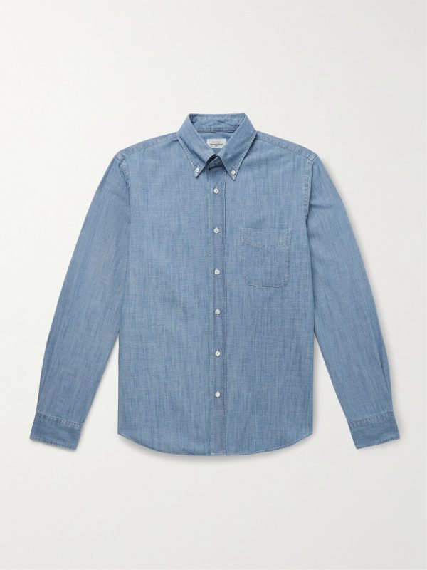 Button-Down Collar Cotton-Chambray Shirt Button-Down Collar Cotton-Chambray Shirt