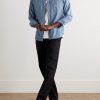 Button-Down Collar Cotton-Chambray Shirt - OU Button-Down Collar Cotton-Chambray Shirt - OU