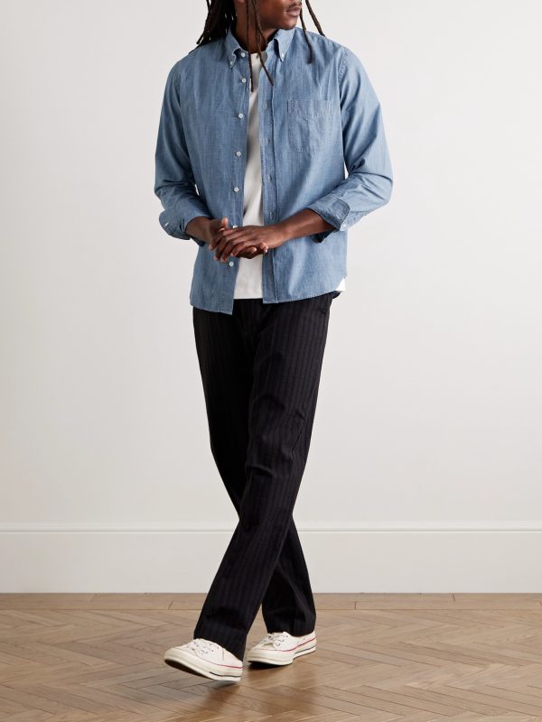 Button-Down Collar Cotton-Chambray Shirt - OU Button-Down Collar Cotton-Chambray Shirt - OU