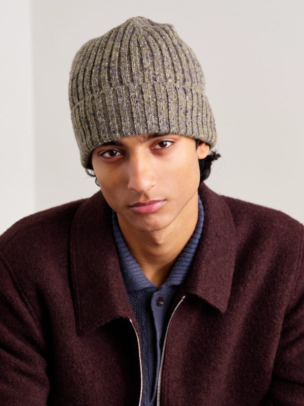 Ribbed Wool-Blend Beanie - OU Ribbed Wool-Blend Beanie - OU