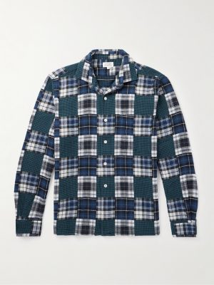 Patt Patchwork Checked Cotton Shirt Patt Patchwork Checked Cotton Shirt