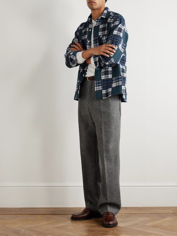 Patt Patchwork Checked Cotton Shirt - OU Patt Patchwork Checked Cotton Shirt - OU