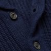 Shawl-Collar Ribbed Wool Cardigan - CU Shawl-Collar Ribbed Wool Cardigan - CU