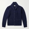 Shawl-Collar Ribbed Wool Cardigan Shawl-Collar Ribbed Wool Cardigan