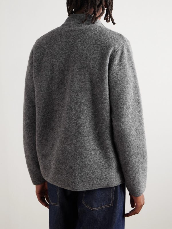Jock Wool-Blend Bouclé Bomber Jacket - BK Jock Wool-Blend Bouclé Bomber Jacket - BK