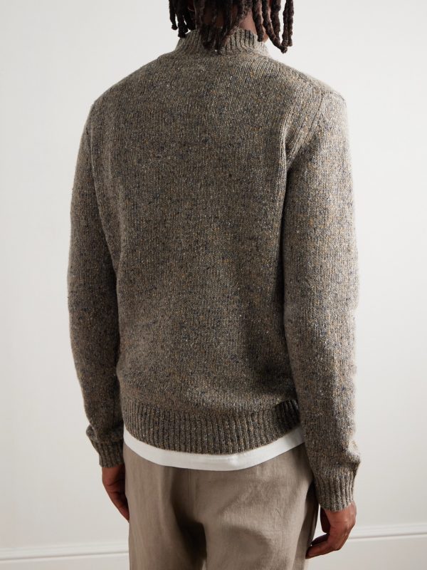 Trucker Wool-Blend Half-Zip Sweater - BK Trucker Wool-Blend Half-Zip Sweater - BK