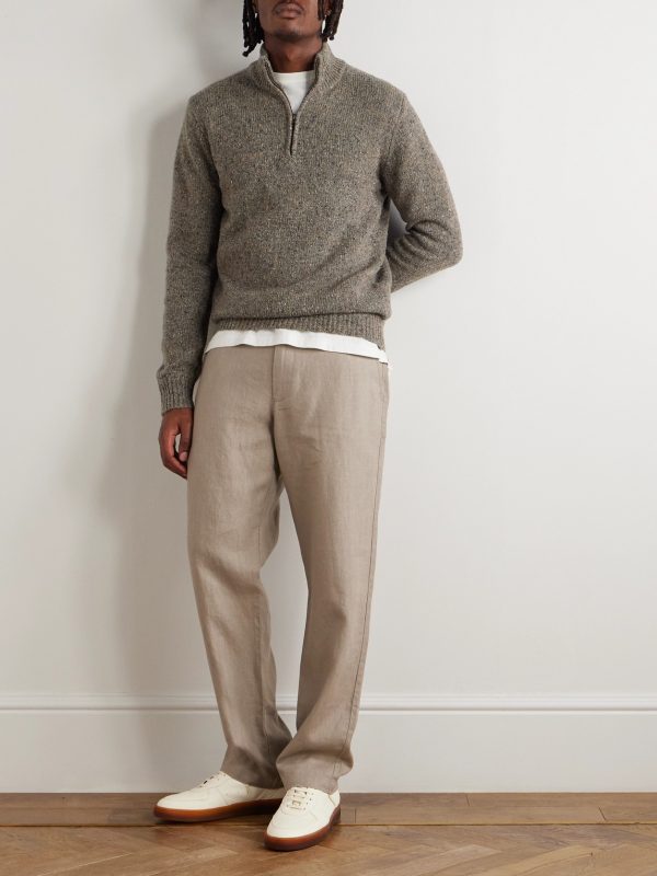 Trucker Wool-Blend Half-Zip Sweater - OU Trucker Wool-Blend Half-Zip Sweater - OU