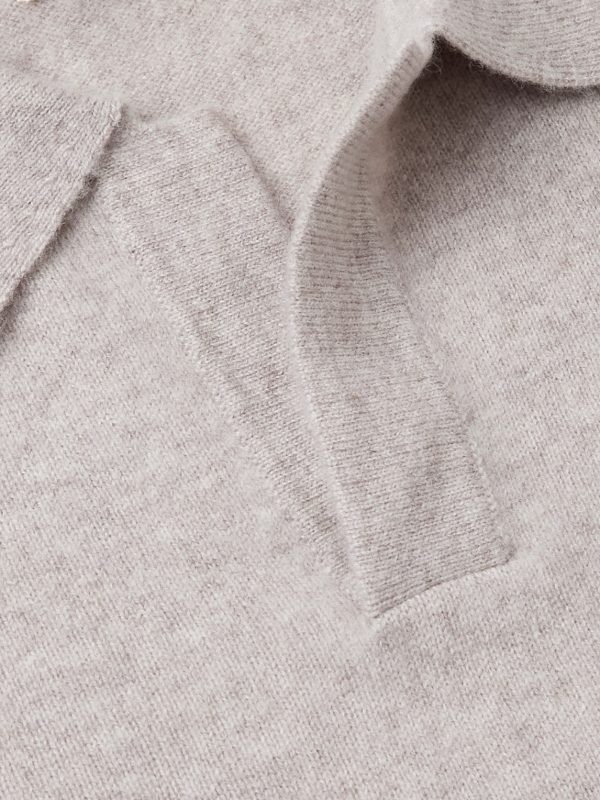 Wool and Cashmere-Blend Polo Shirt - CU Wool and Cashmere-Blend Polo Shirt - CU