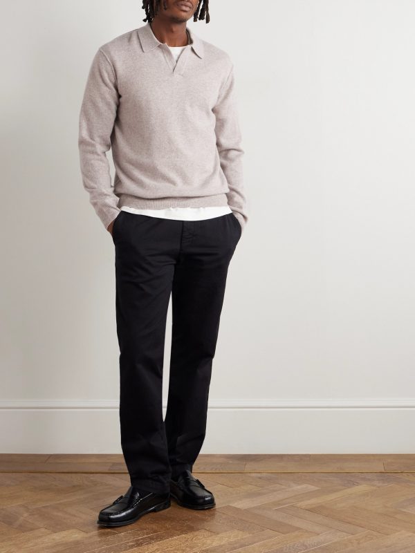 Wool and Cashmere-Blend Polo Shirt - OU Wool and Cashmere-Blend Polo Shirt - OU