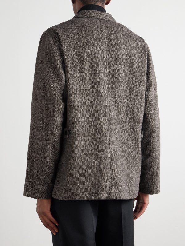 Joey Herringbone Wool-Blend Blazer - BK Joey Herringbone Wool-Blend Blazer - BK