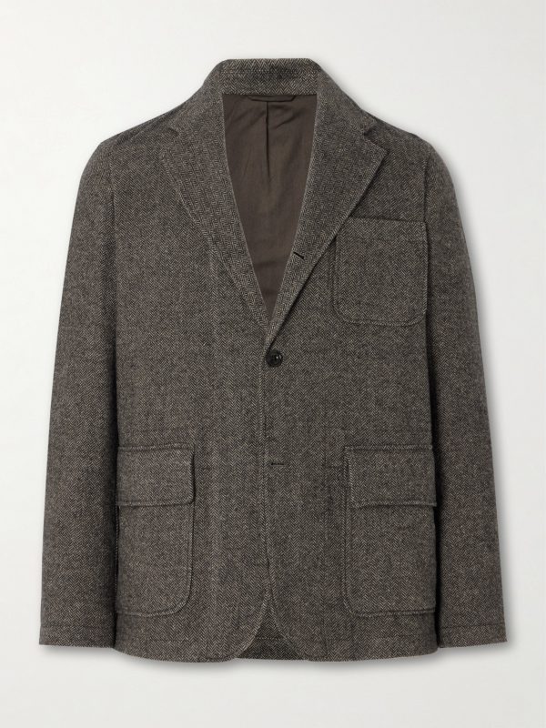 Joey Herringbone Wool-Blend Blazer Joey Herringbone Wool-Blend Blazer